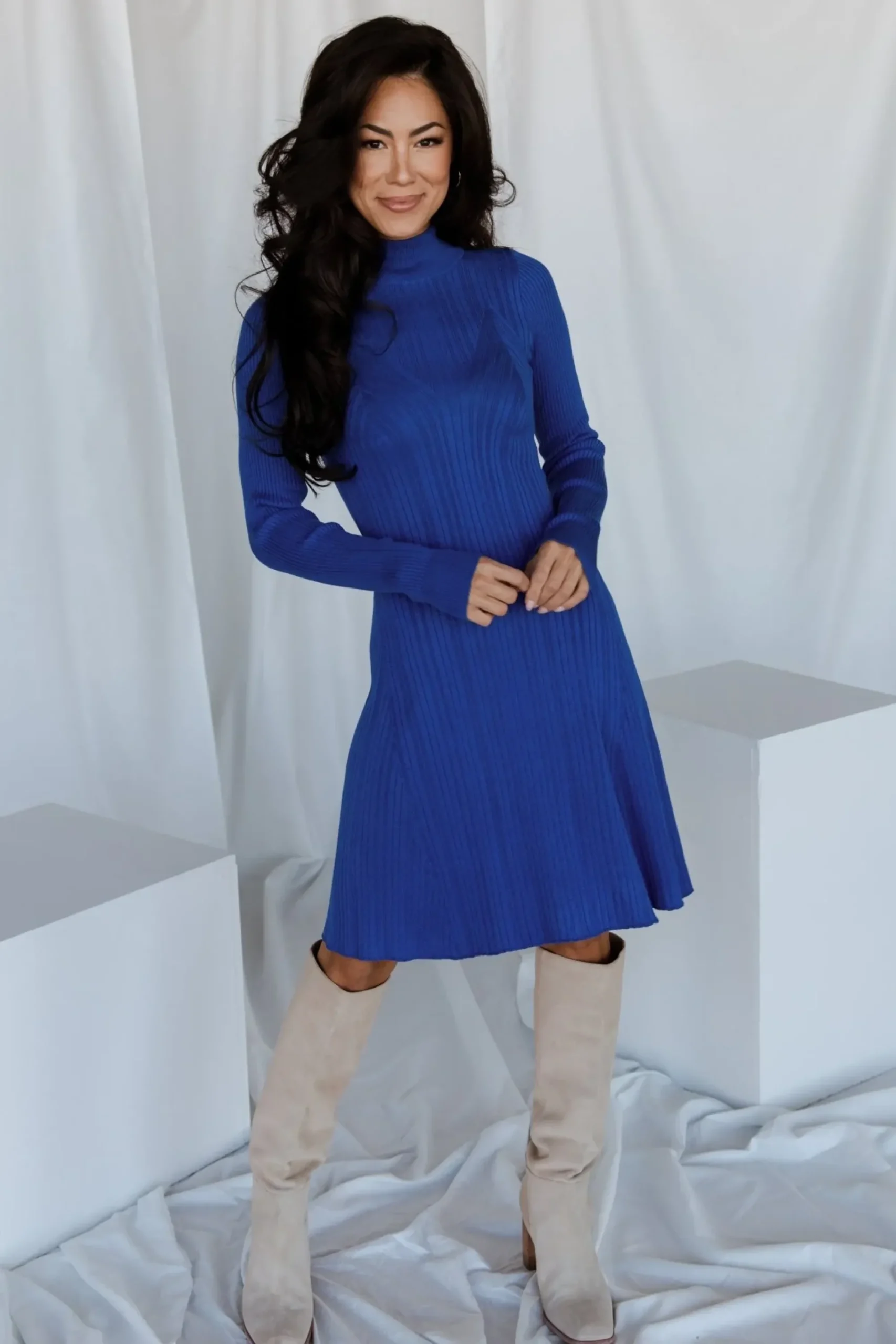 Outlet Baltic Born Dastrup Ribbed Dress | Cobalt