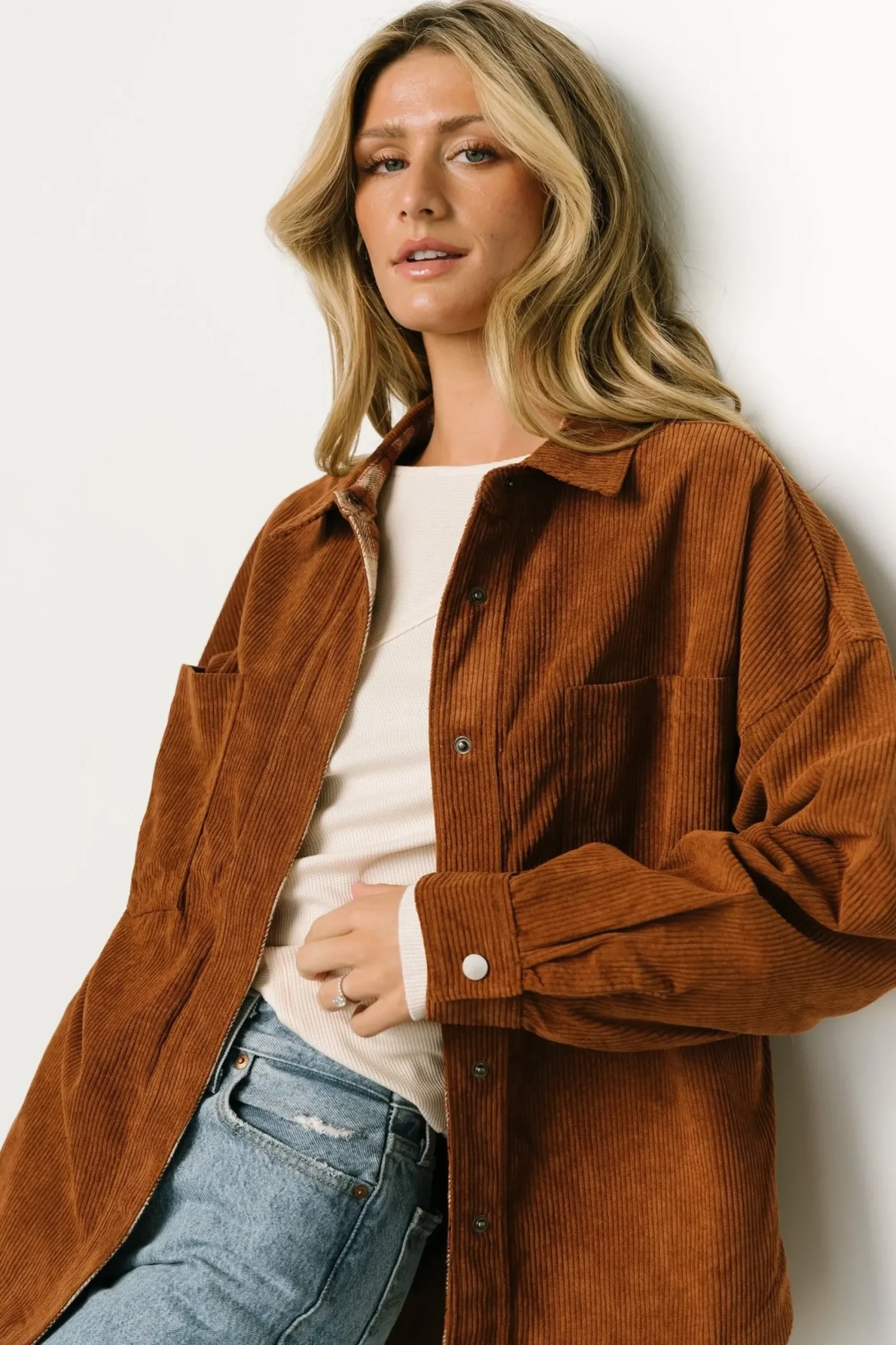 Hot Baltic Born Davis Corduroy Shacket | Spice