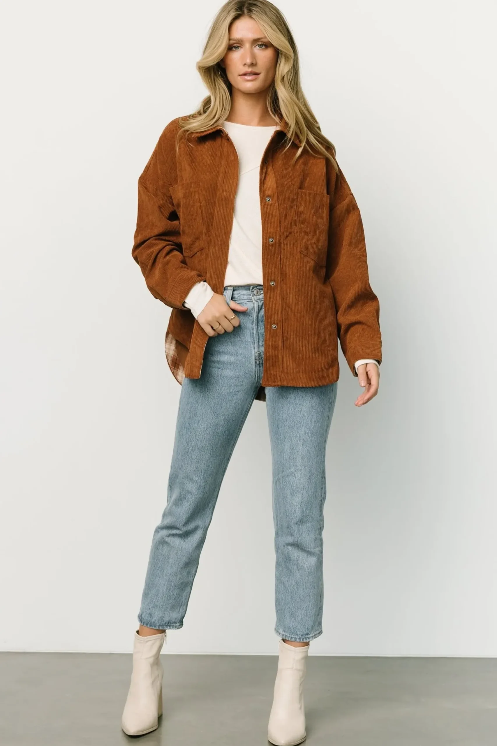 Hot Baltic Born Davis Corduroy Shacket | Spice