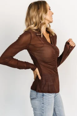 Online Baltic Born Dax Mesh Top | Chocolate