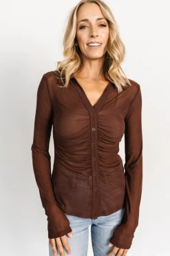 Online Baltic Born Dax Mesh Top | Chocolate