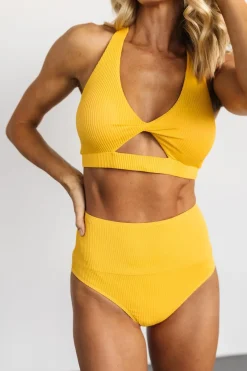 Discount Baltic Born Del Mar Ribbed Bikini Bottom | Yellow