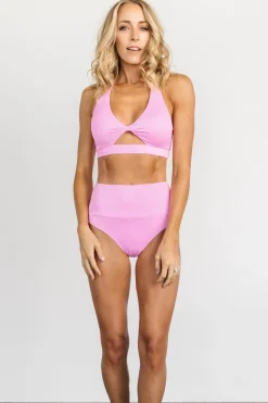 Discount Baltic Born Del Mar Ribbed Bikini Top | Pink