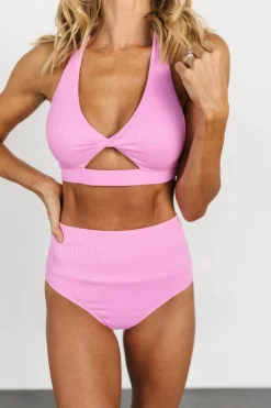Discount Baltic Born Del Mar Ribbed Bikini Top | Pink