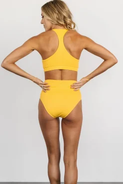 Outlet Baltic Born Del Mar Ribbed Bikini Top | Yellow