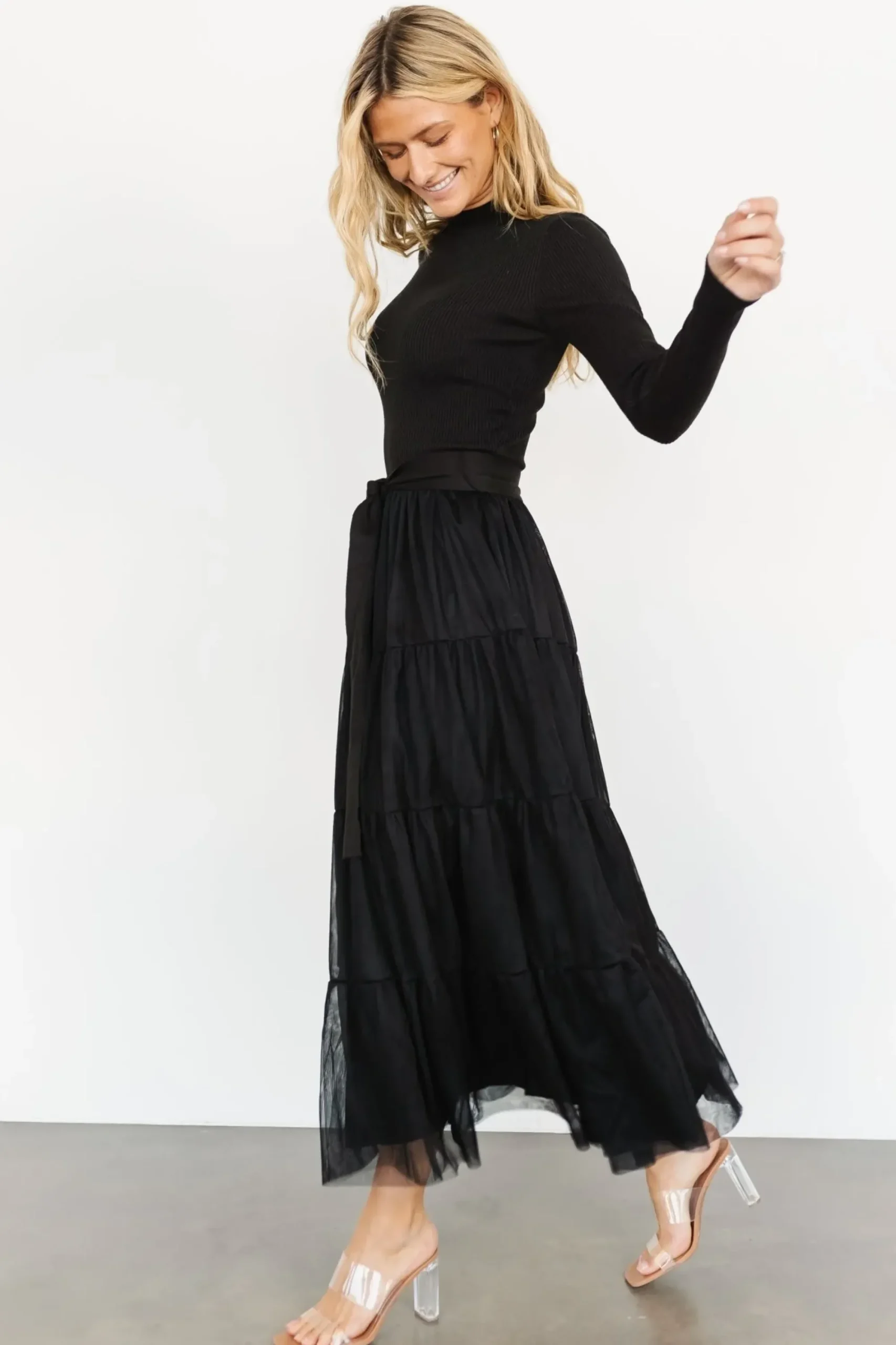 Fashion Baltic Born Demi Sweater Tulle Dress | Black