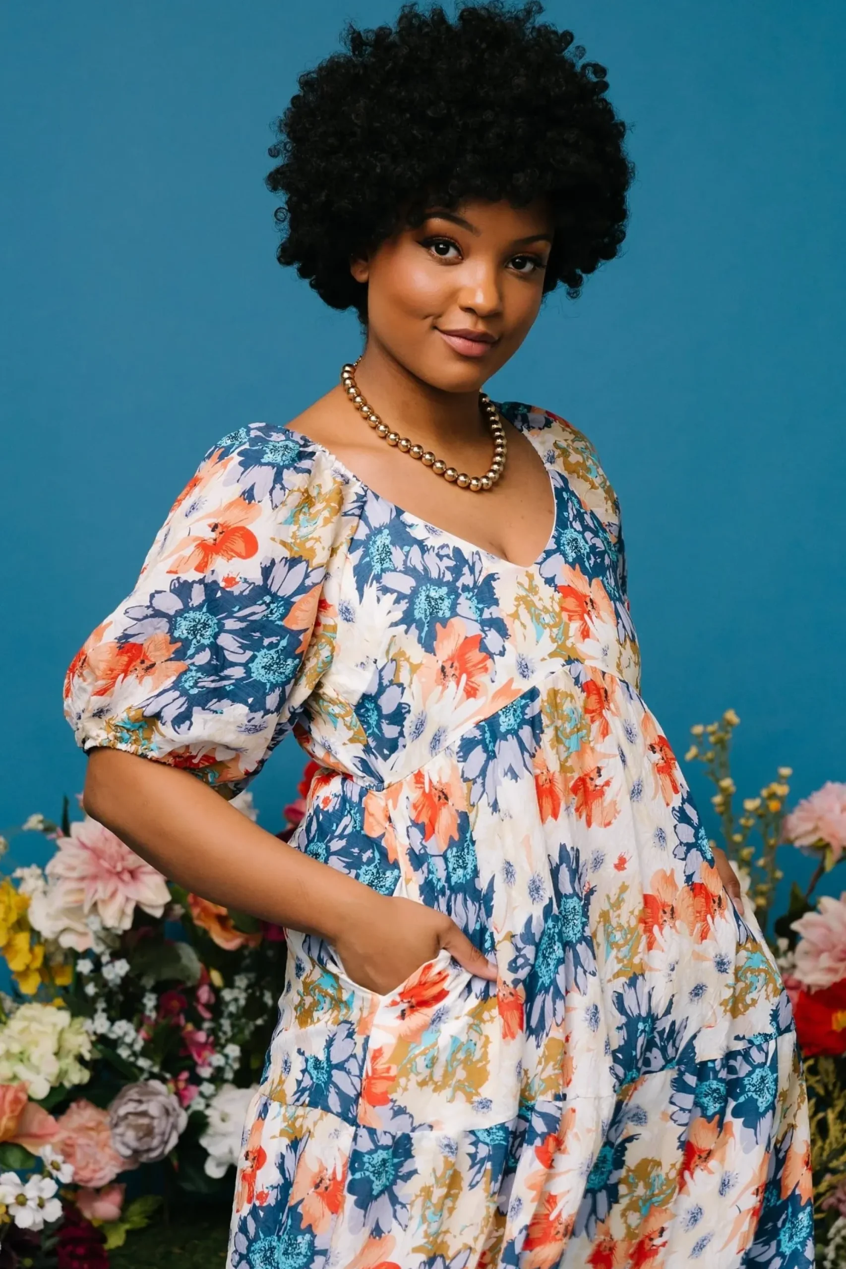 Fashion Baltic Born Denton Midi Dress | Blue Multi