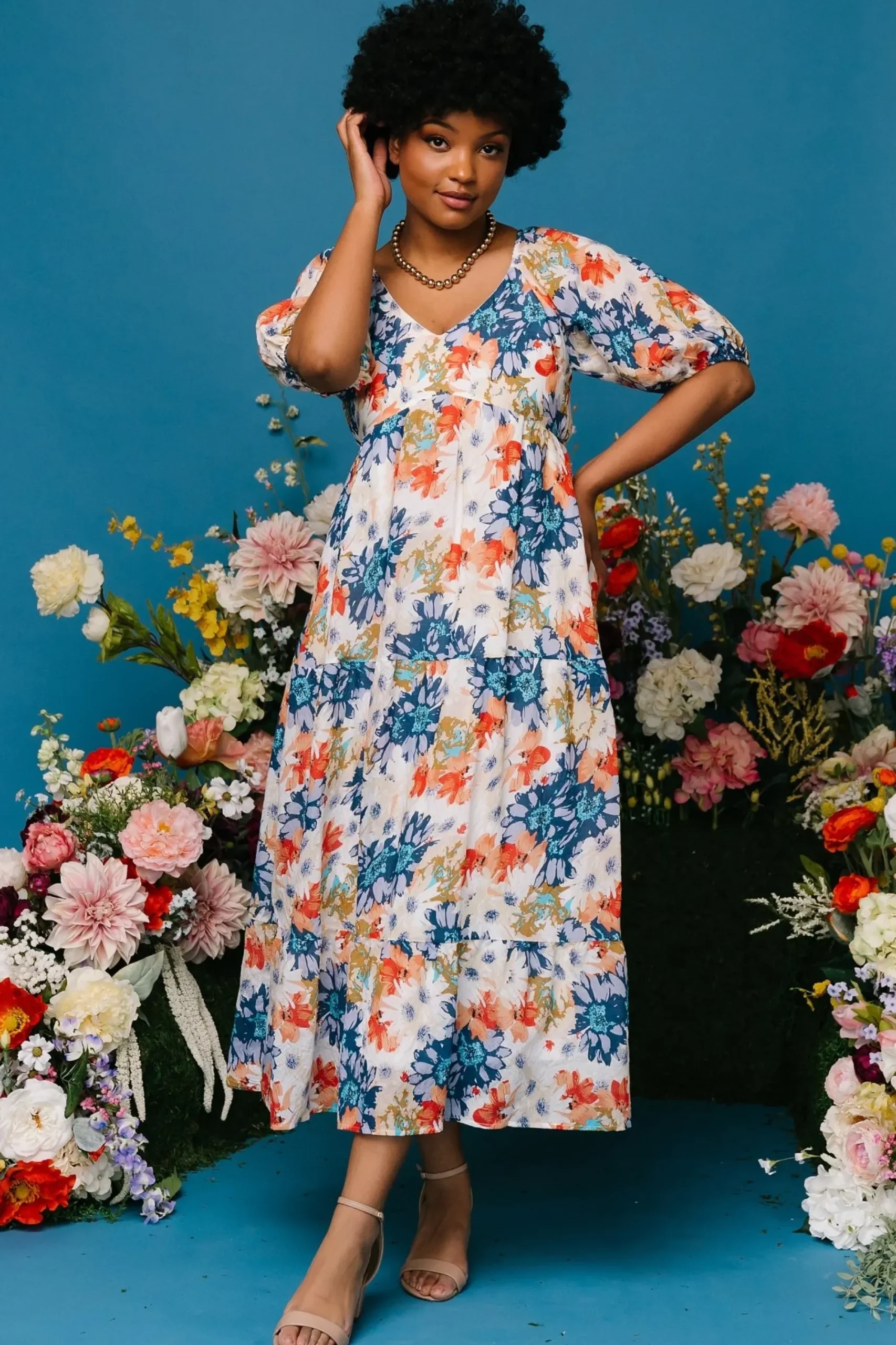 Fashion Baltic Born Denton Midi Dress | Blue Multi