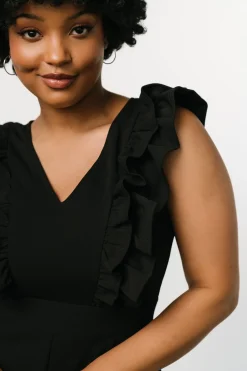 Discount Baltic Born Descanso Ruffle Jumpsuit | Black