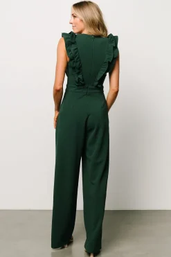 Fashion Baltic Born Descanso Ruffle Jumpsuit | Dark Green