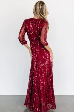 Clearance Baltic Born Destiny Sequin Maxi Dress | Wine