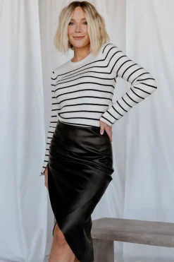 Best Baltic Born Dominic Sweater Top | Ivory + Black