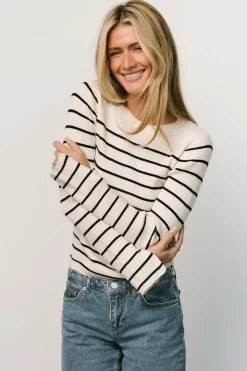 Best Baltic Born Dominic Sweater Top | Ivory + Black
