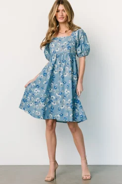 Clearance Baltic Born Dorothea Midi Dress | Denim Floral
