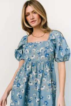 Clearance Baltic Born Dorothea Midi Dress | Denim Floral