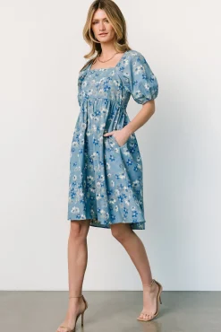 Clearance Baltic Born Dorothea Midi Dress | Denim Floral
