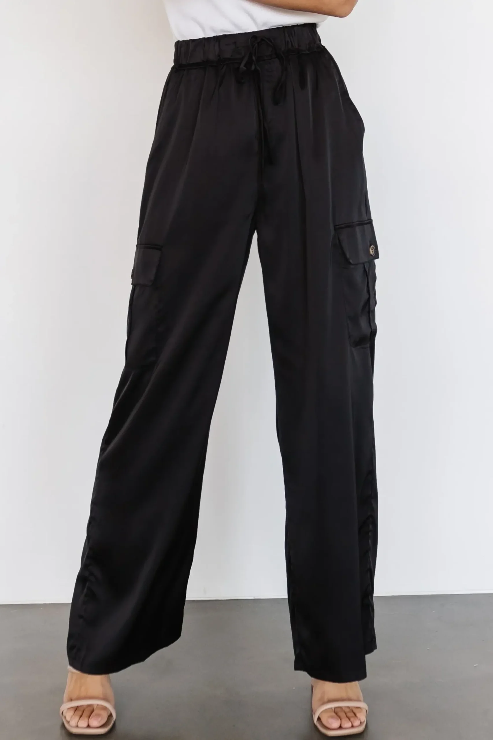 Discount Baltic Born Drey Satin Pants | Black