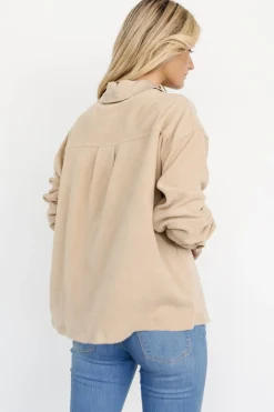 New Baltic Born Duke Button Up Top | Taupe