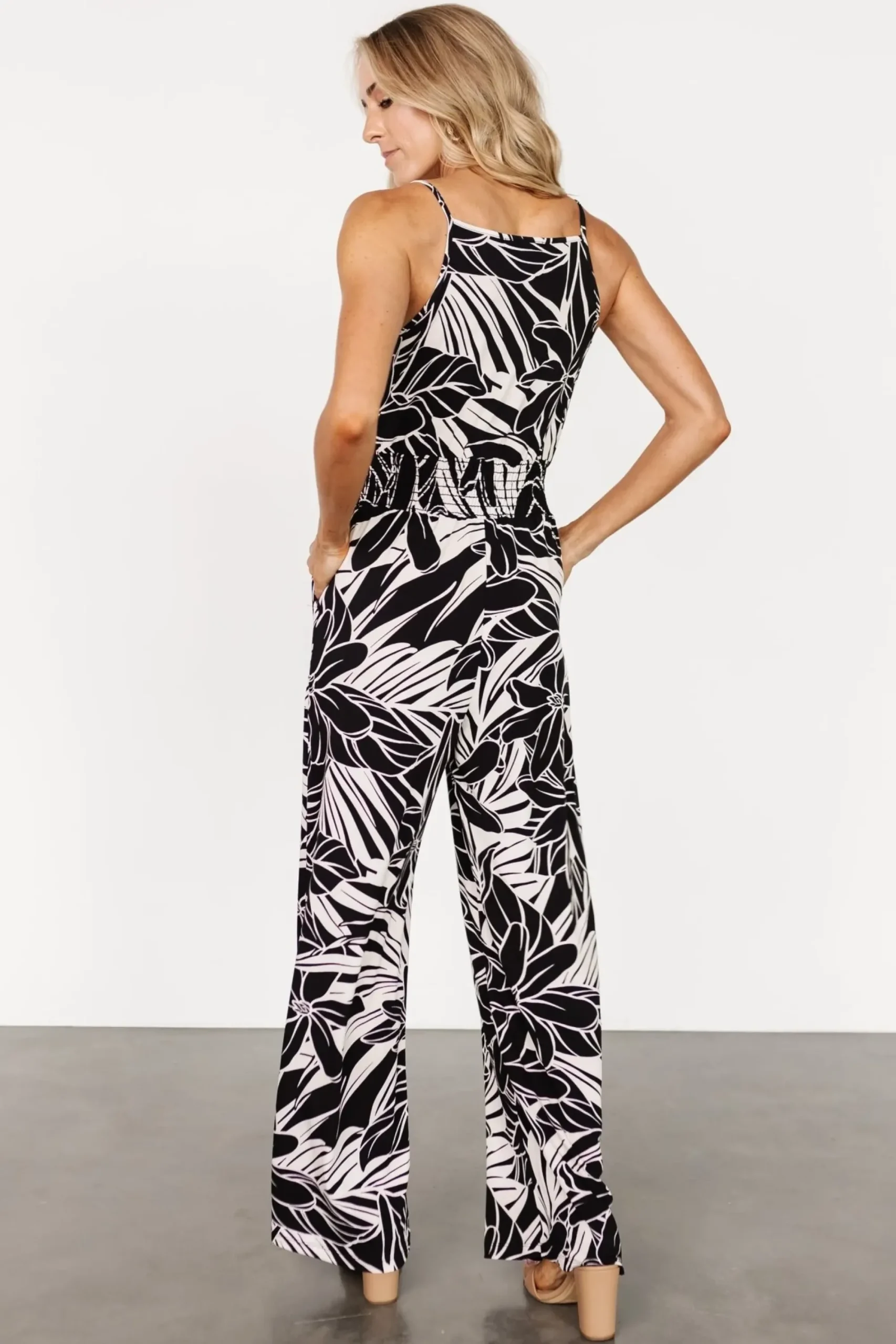 Sale Baltic Born Duncan Sleeveless Jumpsuit | Black + Cream