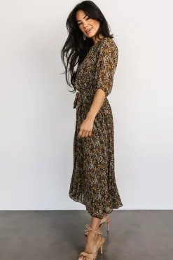 Outlet Baltic Born Eileen Pleated Dress | Midnight Garden Print