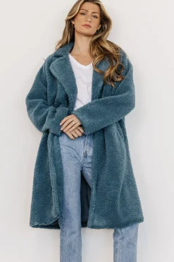 Hot Baltic Born Elbrus Sherpa Trench Coat | Persian Blue