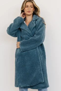 Hot Baltic Born Elbrus Sherpa Trench Coat | Persian Blue