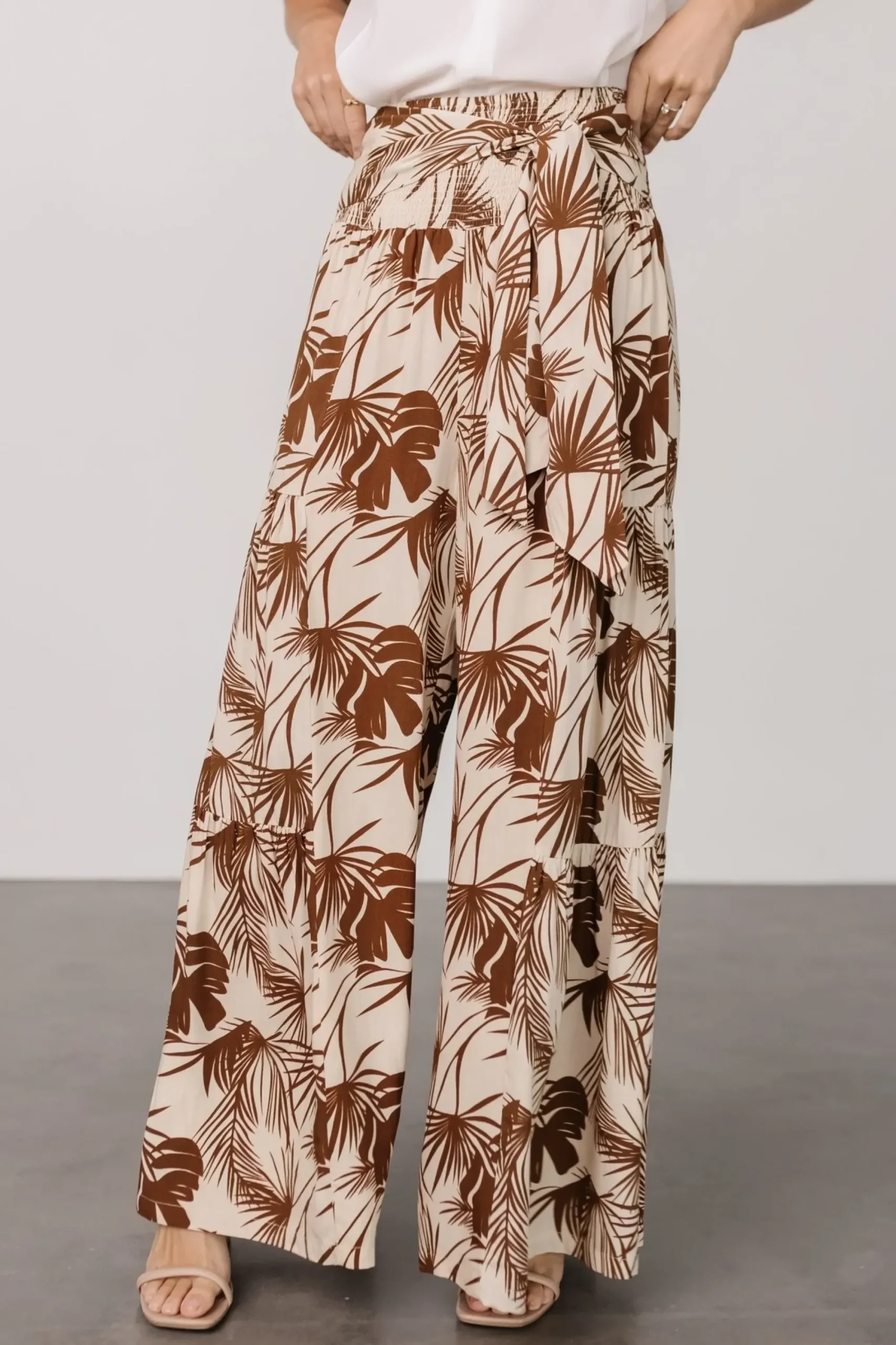 Sale Baltic Born Elin Flowy Pants | Cream + Mocha