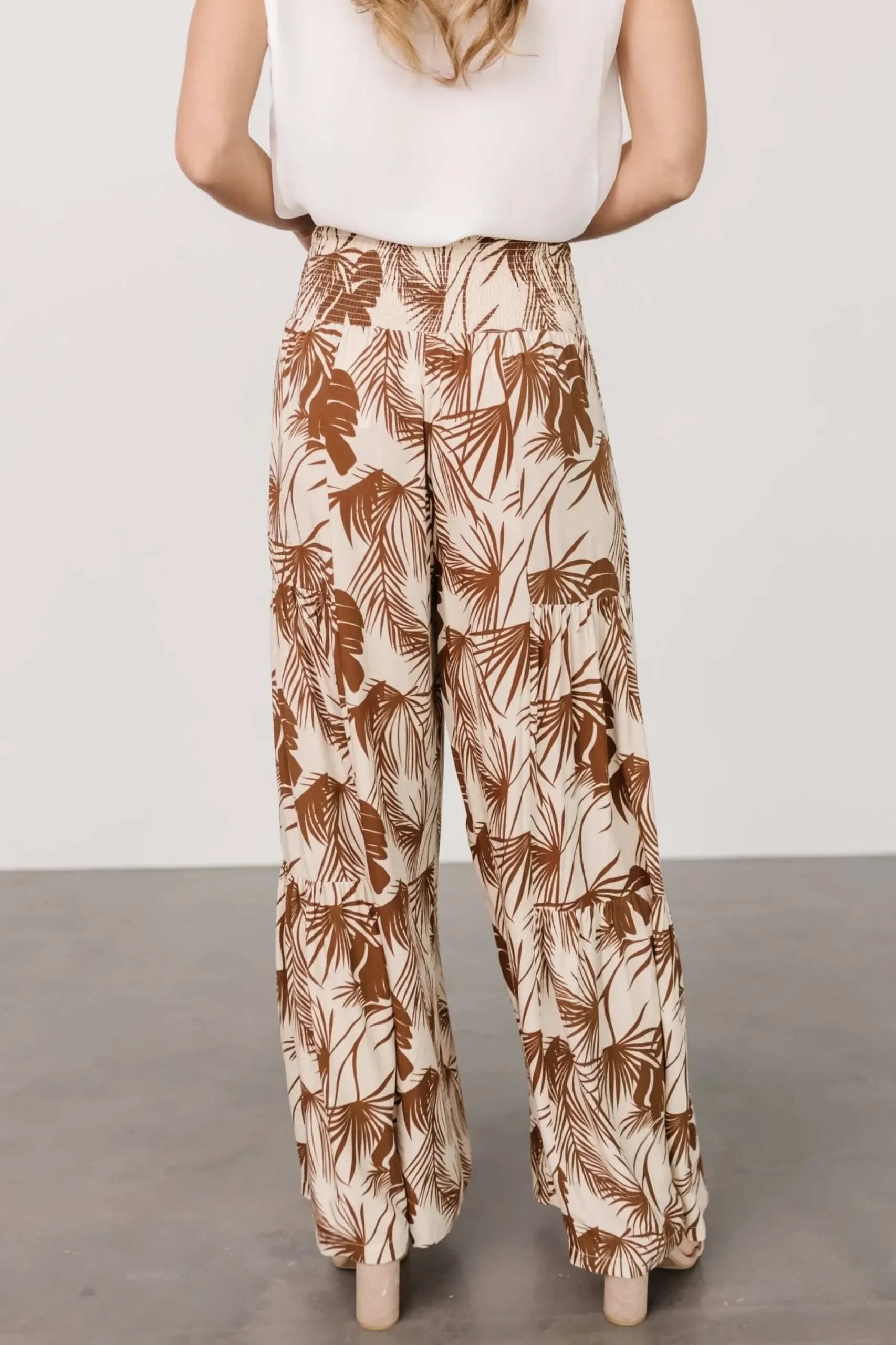 Sale Baltic Born Elin Flowy Pants | Cream + Mocha