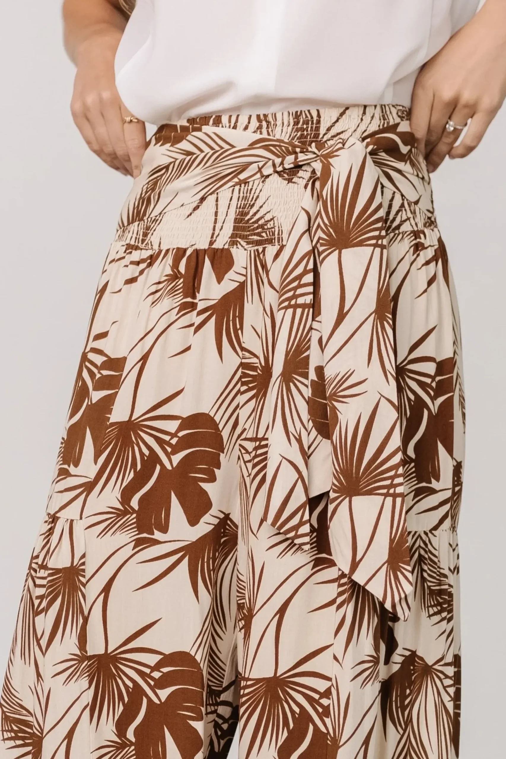 Sale Baltic Born Elin Flowy Pants | Cream + Mocha