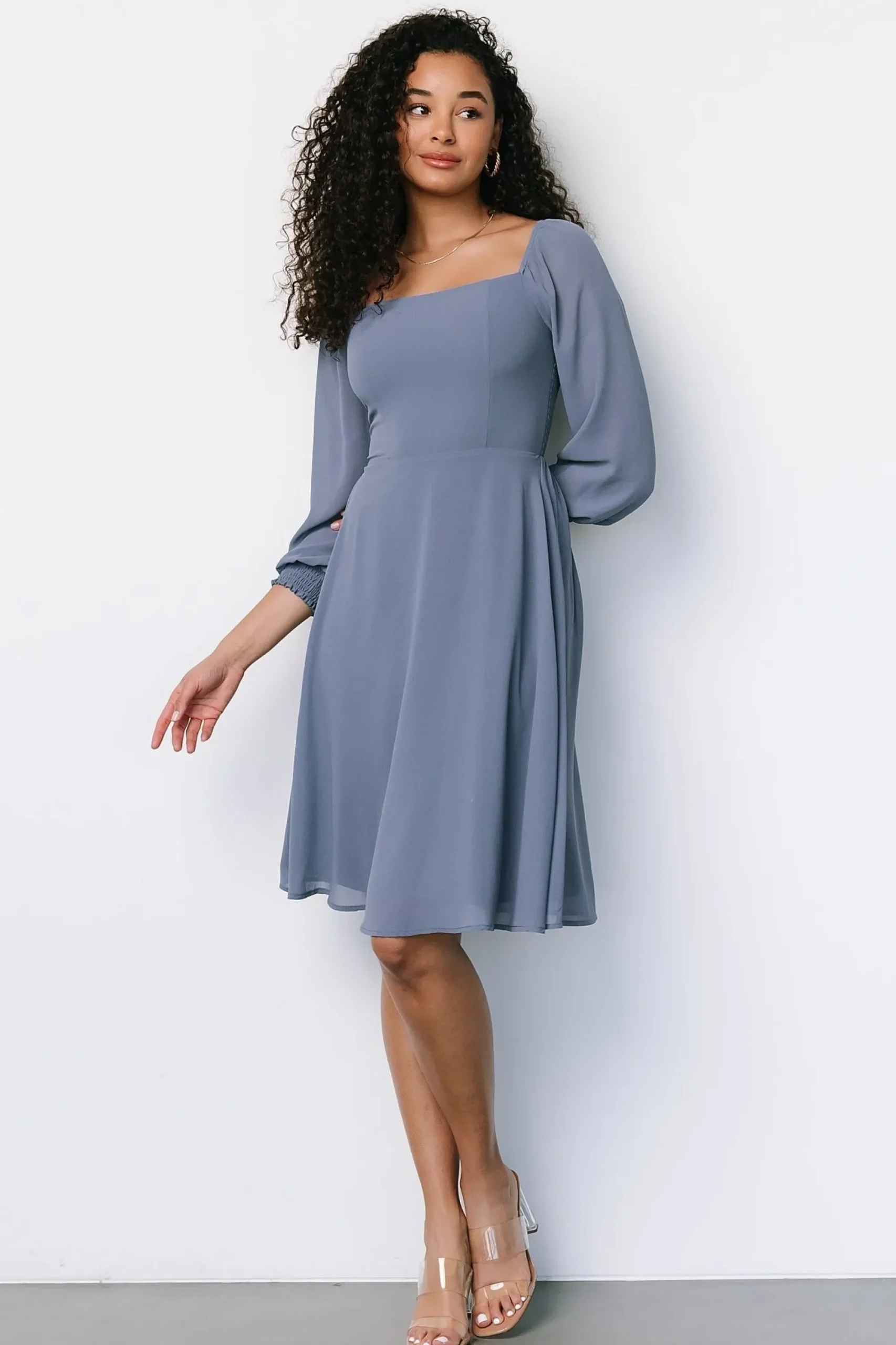 Discount Baltic Born Elise Short Dress | Whisper Blue