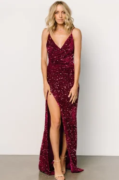 Fashion Baltic Born Emeris Sequin Gown | Berry