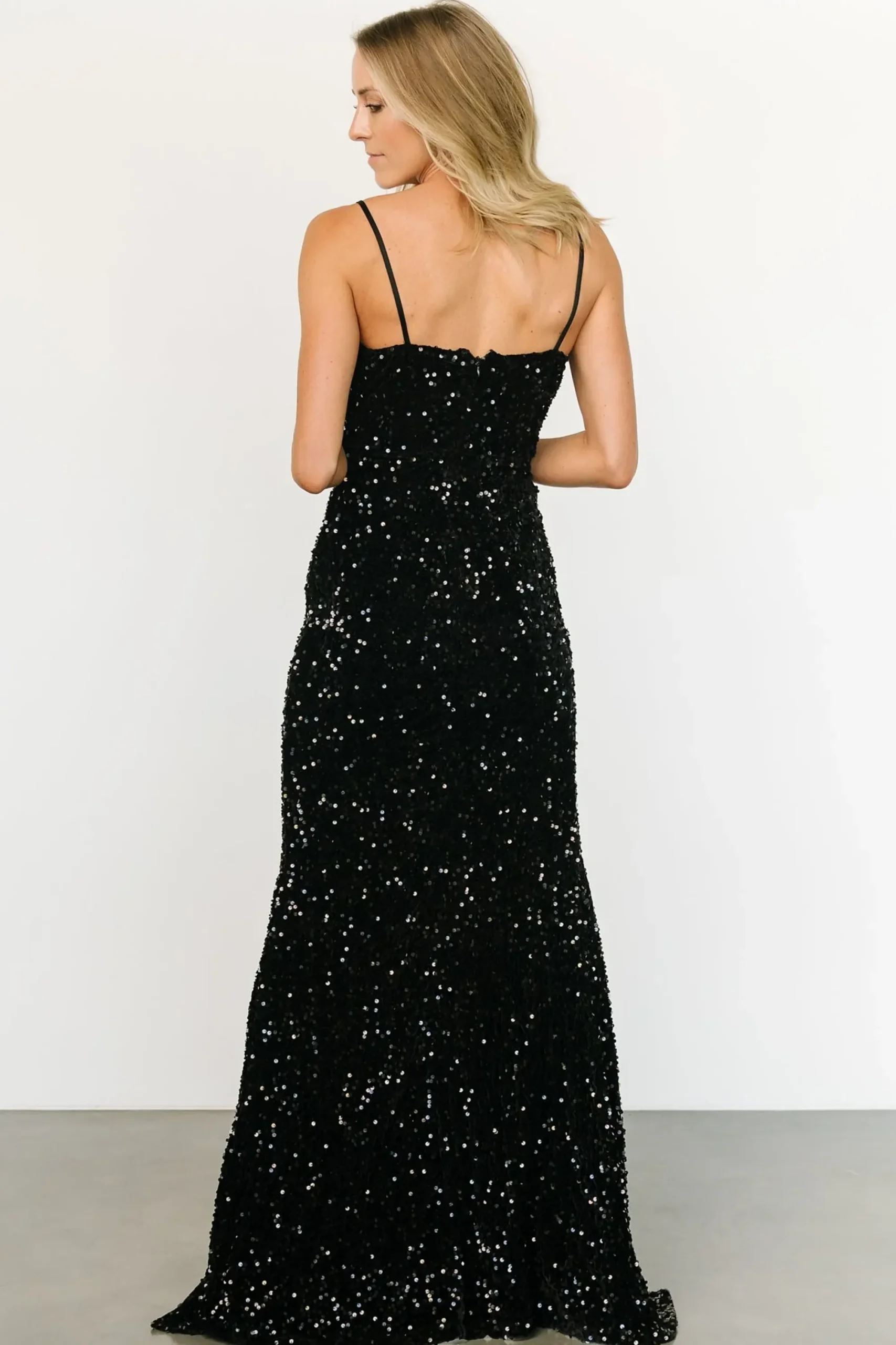 Discount Baltic Born Emeris Sequin Gown | Black