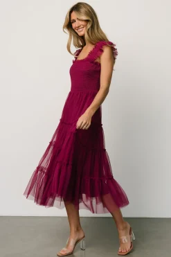 Fashion Baltic Born Emma Smocked Tulle Dress | Boysenberry
