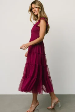 Fashion Baltic Born Emma Smocked Tulle Dress | Boysenberry