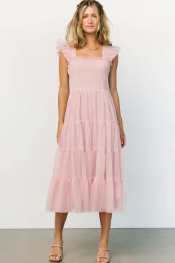 Clearance Baltic Born Emma Smocked Tulle Dress | Mauve