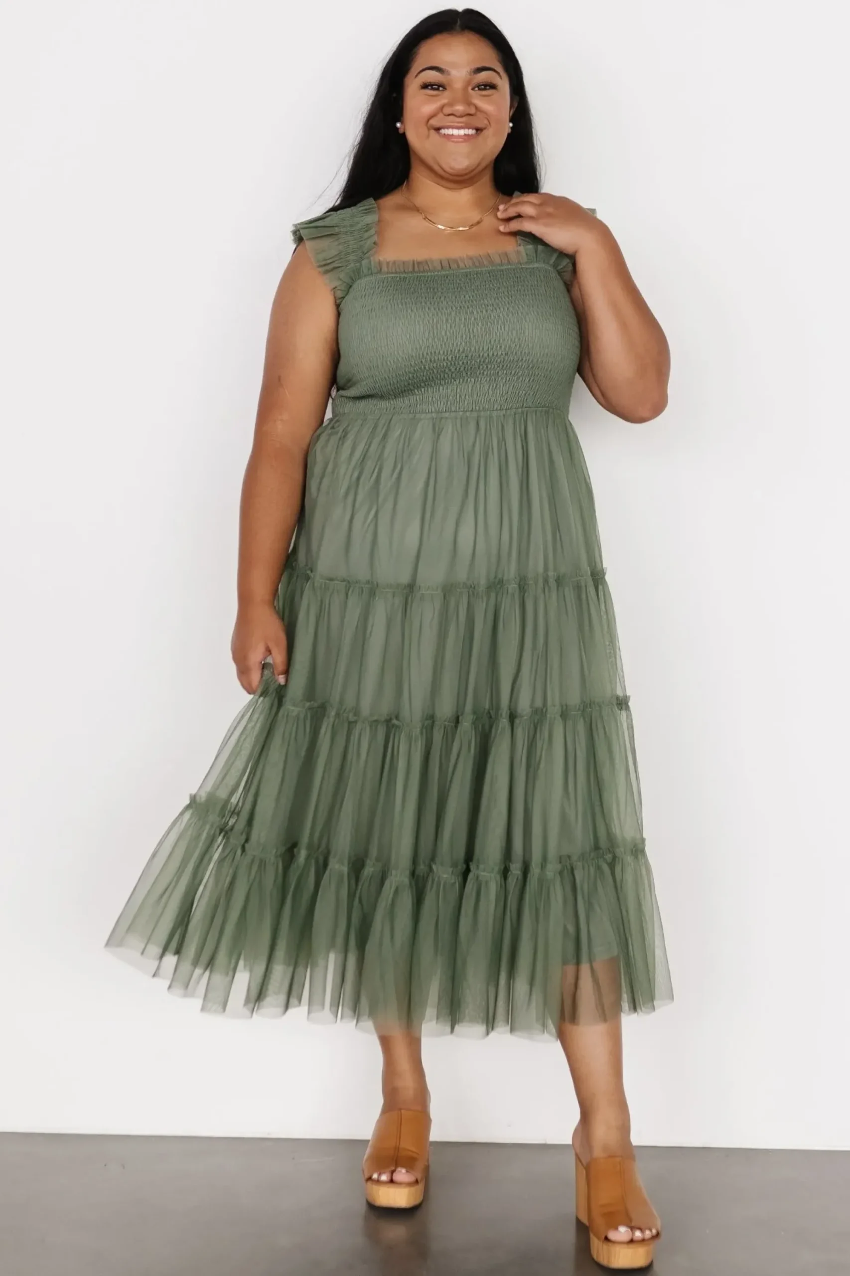 Fashion Baltic Born Emma Smocked Tulle Dress | Sage