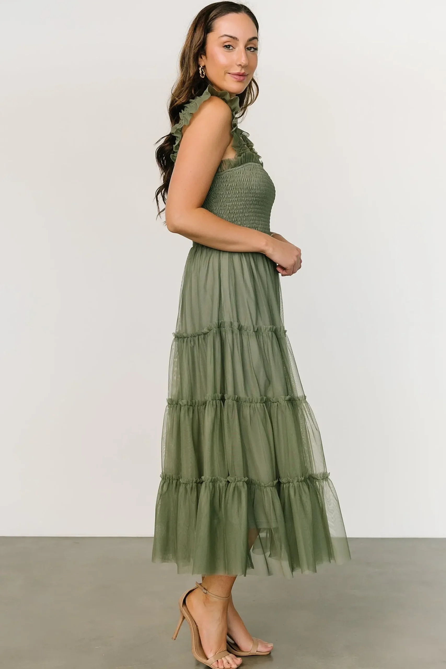 Fashion Baltic Born Emma Smocked Tulle Dress | Sage