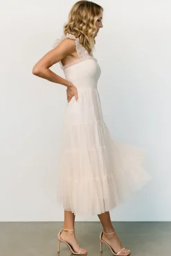 Clearance Baltic Born Emma Smocked Tulle Dress | Beige
