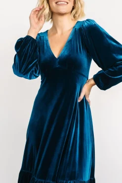 Hot Baltic Born Erika Velvet Maxi Dress | Sapphire