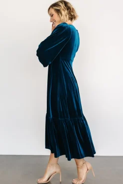 Hot Baltic Born Erika Velvet Maxi Dress | Sapphire