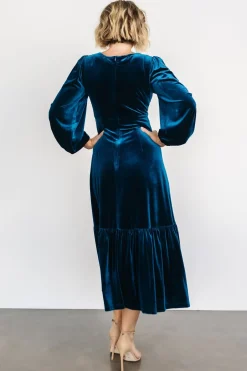 Hot Baltic Born Erika Velvet Maxi Dress | Sapphire