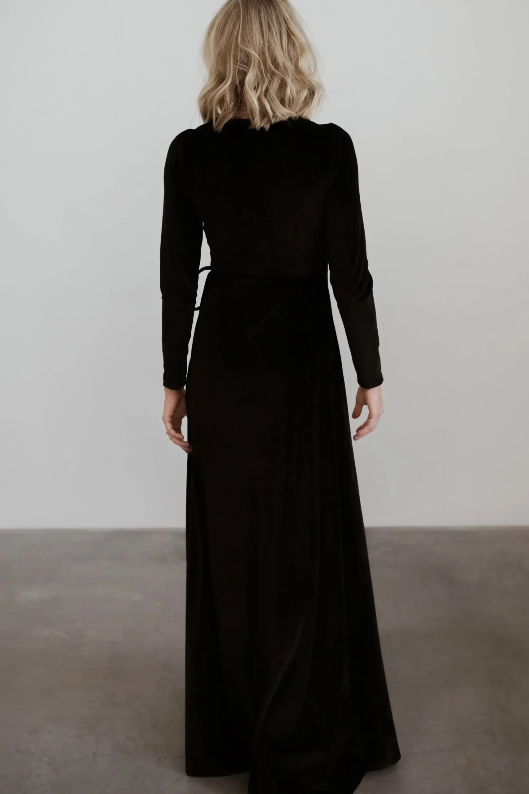 Online Baltic Born Esmerelda Velvet Wrap Maxi Dress | Black