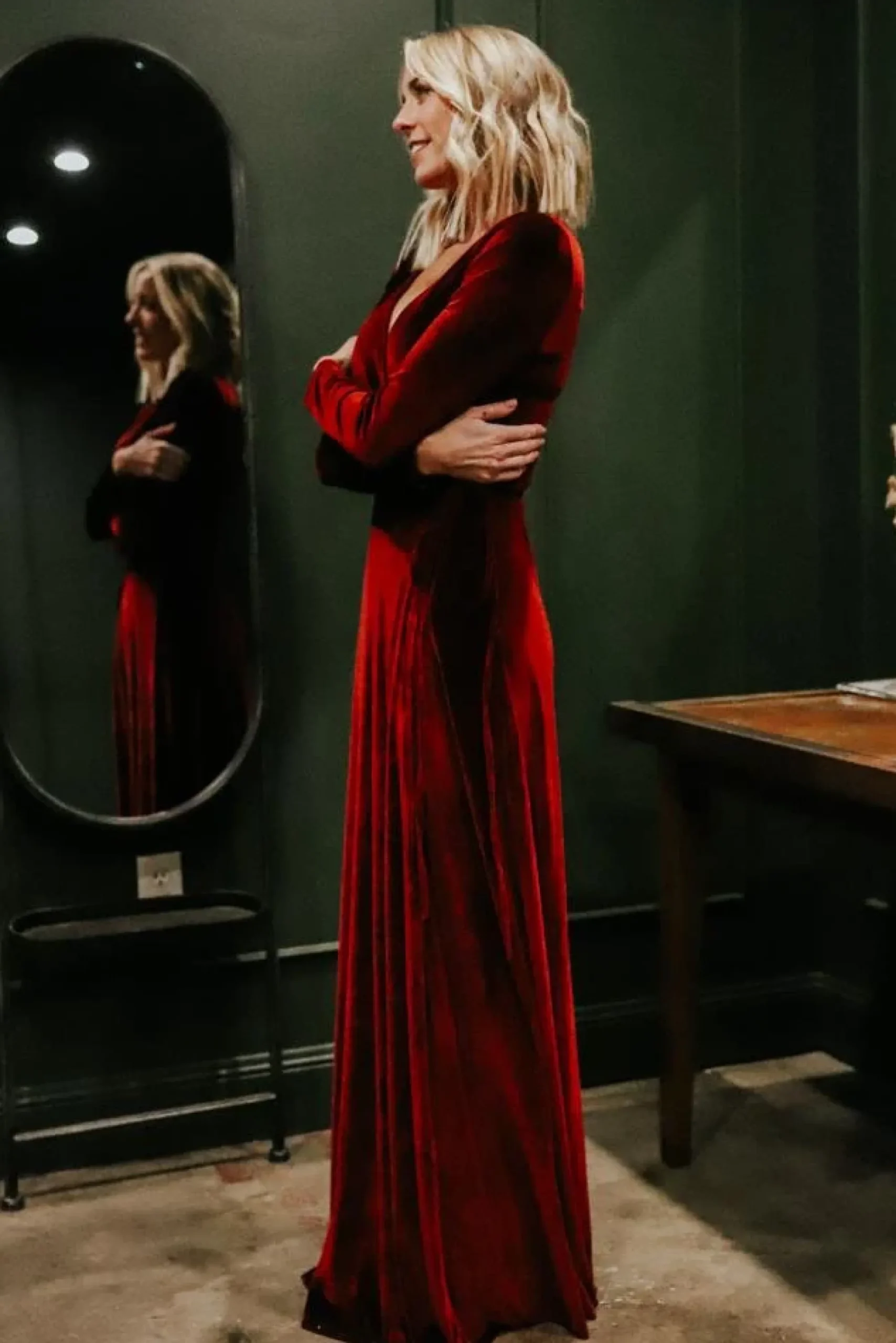 Outlet Baltic Born Esmerelda Velvet Wrap Maxi Dress | Merlot