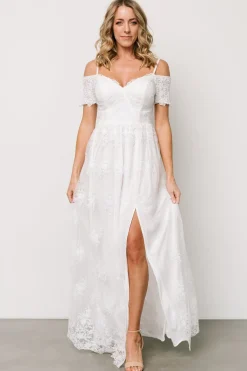 Online Baltic Born Esperanza Tulle Embroidered Maxi Dress | Off White