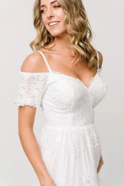 Online Baltic Born Esperanza Tulle Embroidered Maxi Dress | Off White