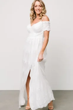 Online Baltic Born Esperanza Tulle Embroidered Maxi Dress | Off White