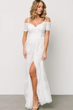 Online Baltic Born Esperanza Tulle Embroidered Maxi Dress | Off White