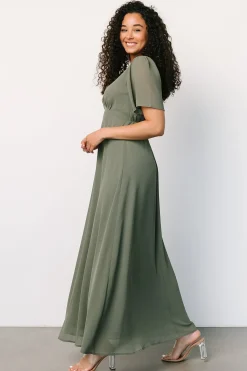 Discount Baltic Born Esti Maxi Dress | Dark Sage