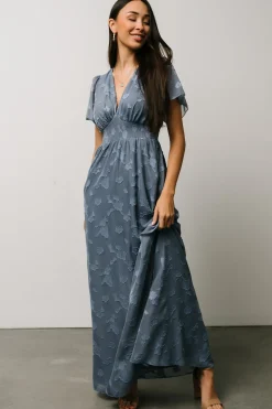Online Baltic Born Evelyn Smocked Maxi Dress | Blue