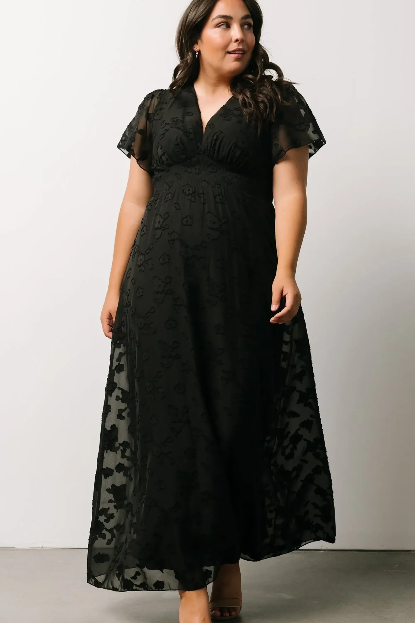 Fashion Baltic Born Evelyn Smocked Maxi Dress | Black